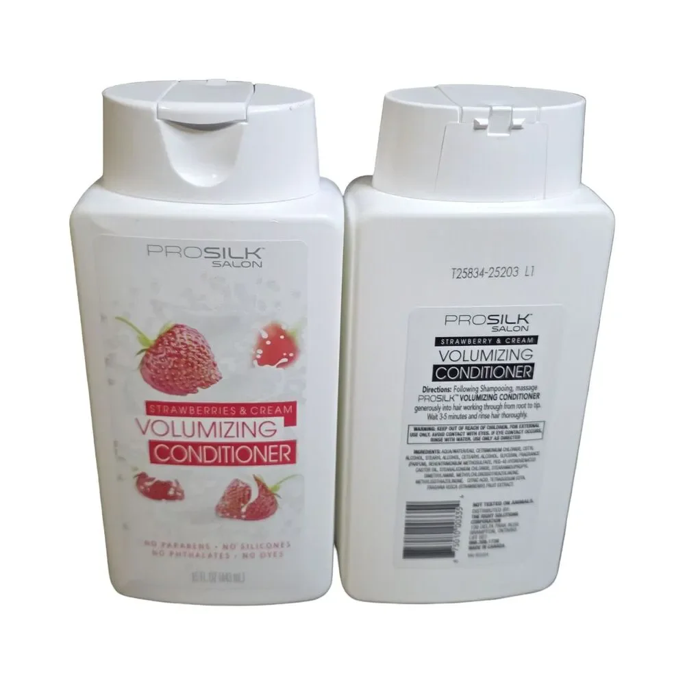 2 PK - Pro Silk Salon • 🍓 STRAWBERRIES & CREAM | Shampoo & Conditioner | 15oz